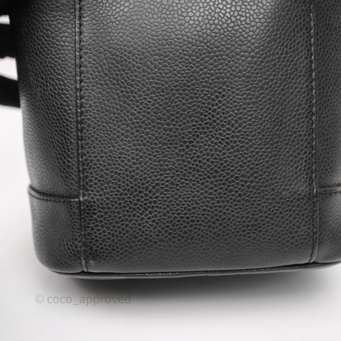 Chanel Vintage Vanity Case Black Caviar Gold Hardware