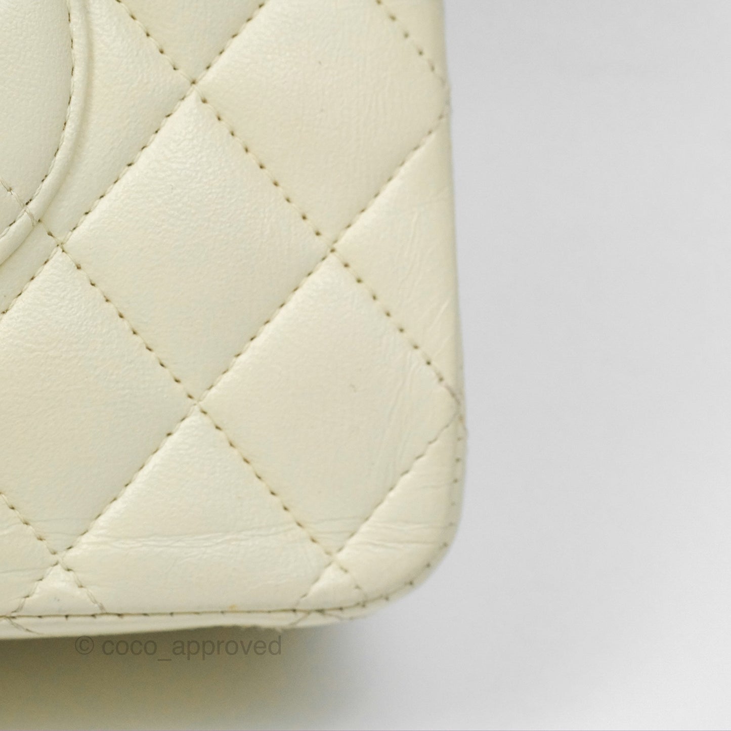 Chanel Medium Classic Flap Quilted Pale Yellow Lambskin Gold Hardware