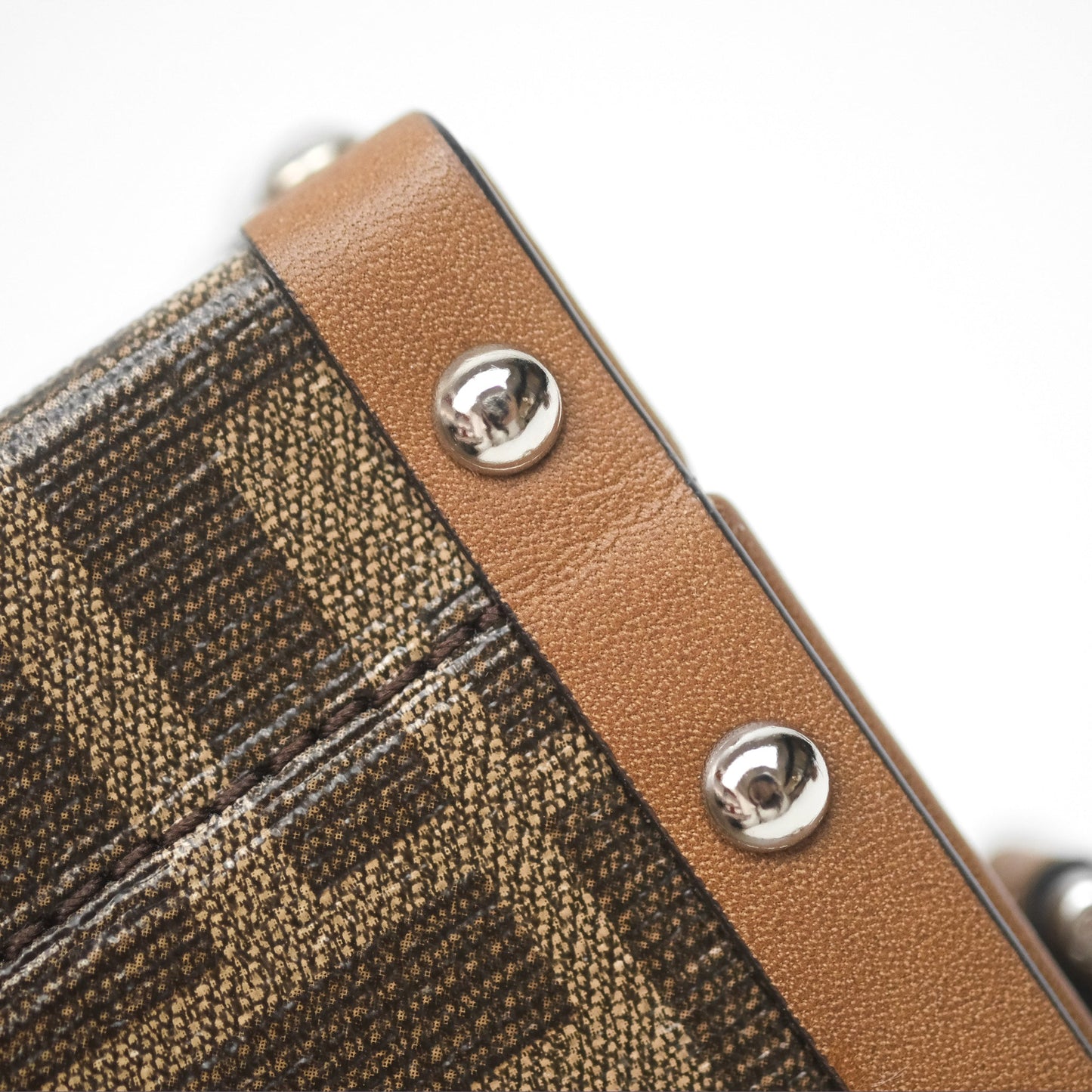 Fendi Mini Baguette Trunk Brown Zucca Canvas