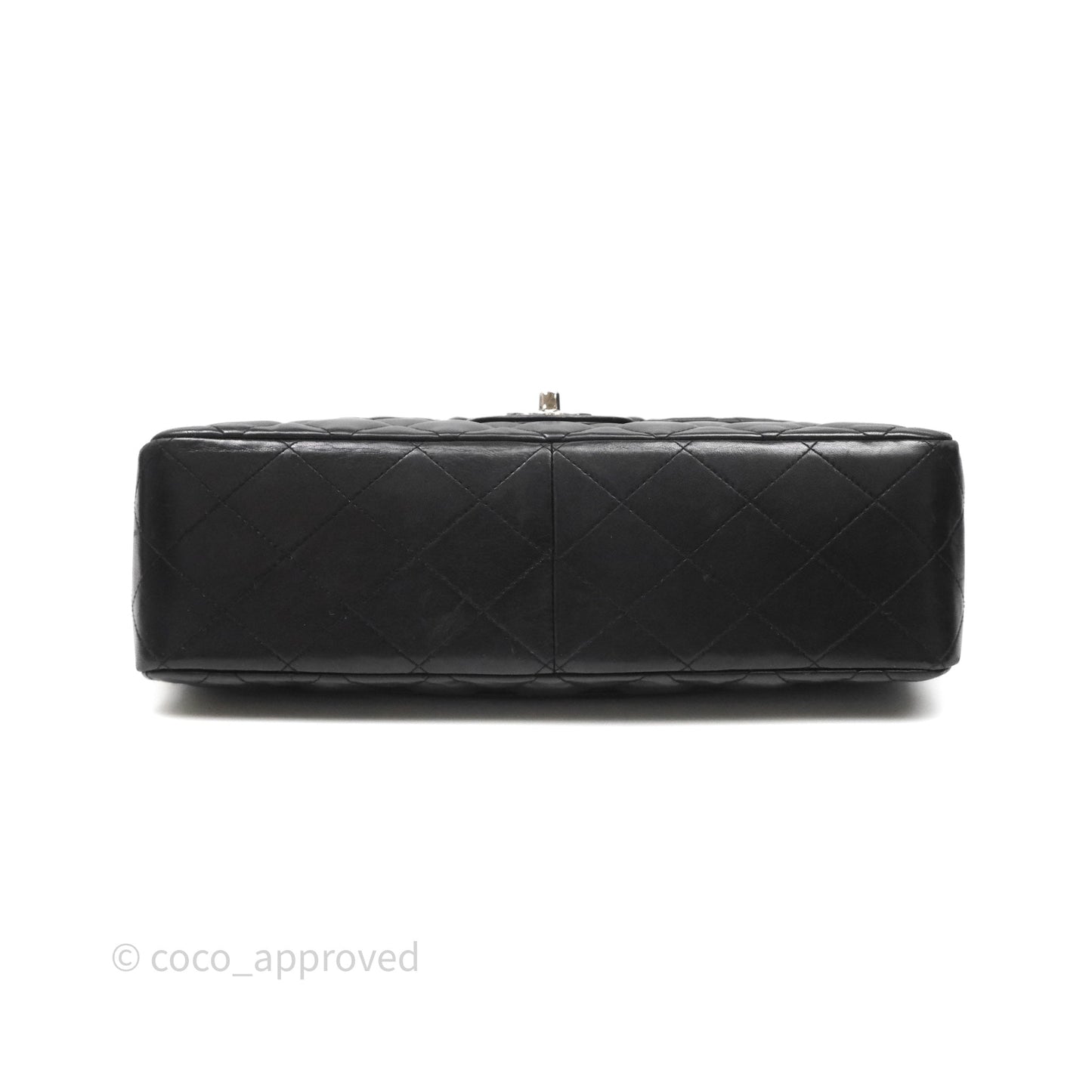 Chanel Jumbo Single Flap Black Lambskin Silver Hardware