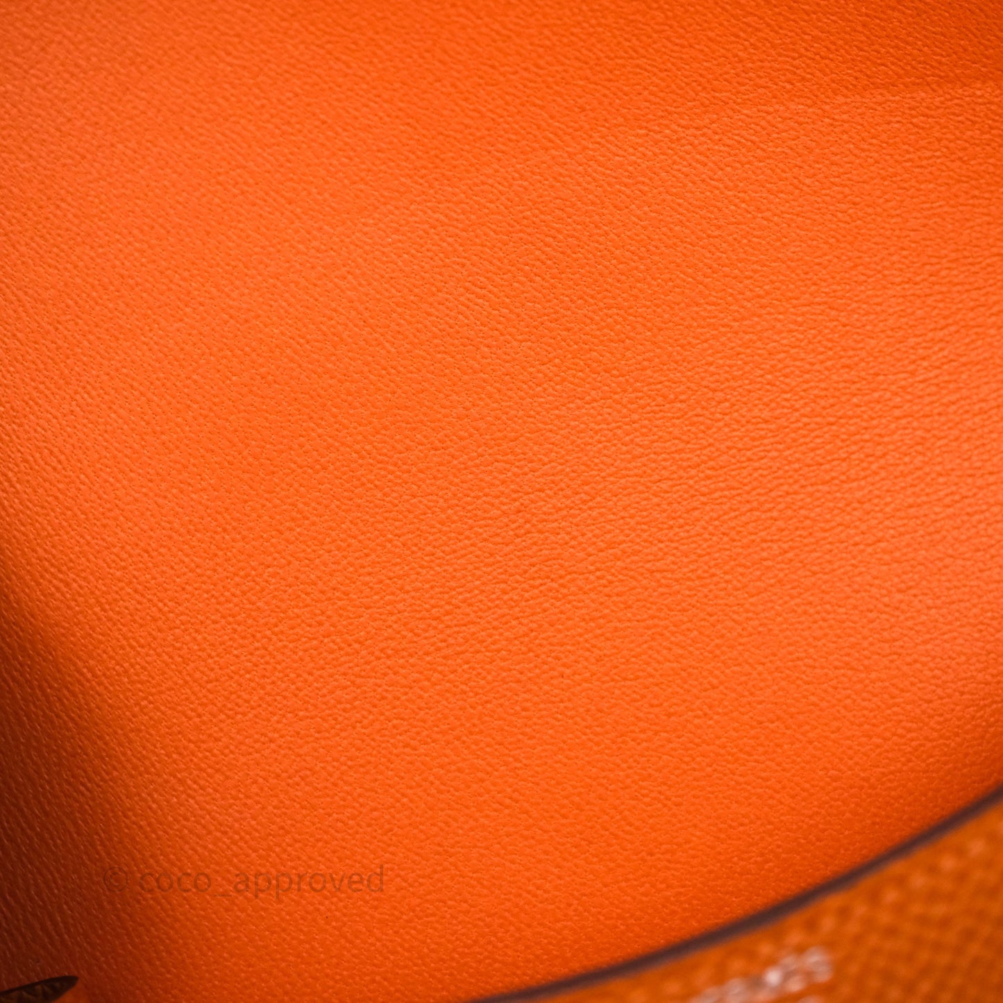 Hermès Constance Slim Wallet Orange 93 Epsom Palladium Hardware