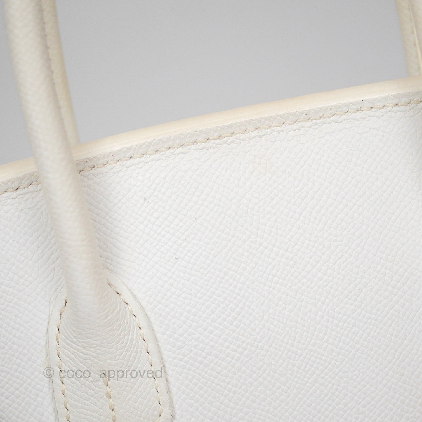 Hermès Birkin 30 Retourne White Epsom Palladium Hardware