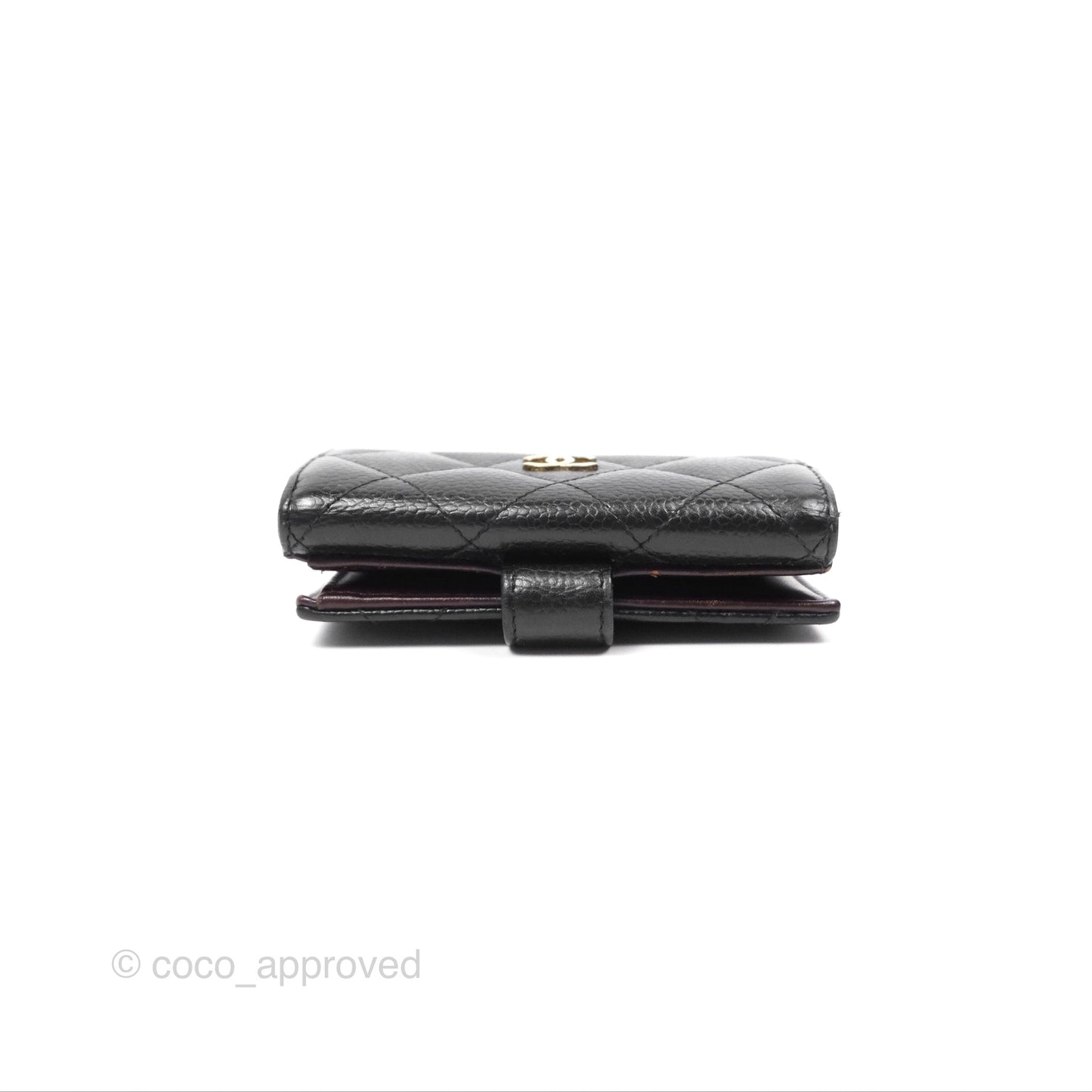 Chanel Quilted Short Flap Black Caviar Gold Hardware