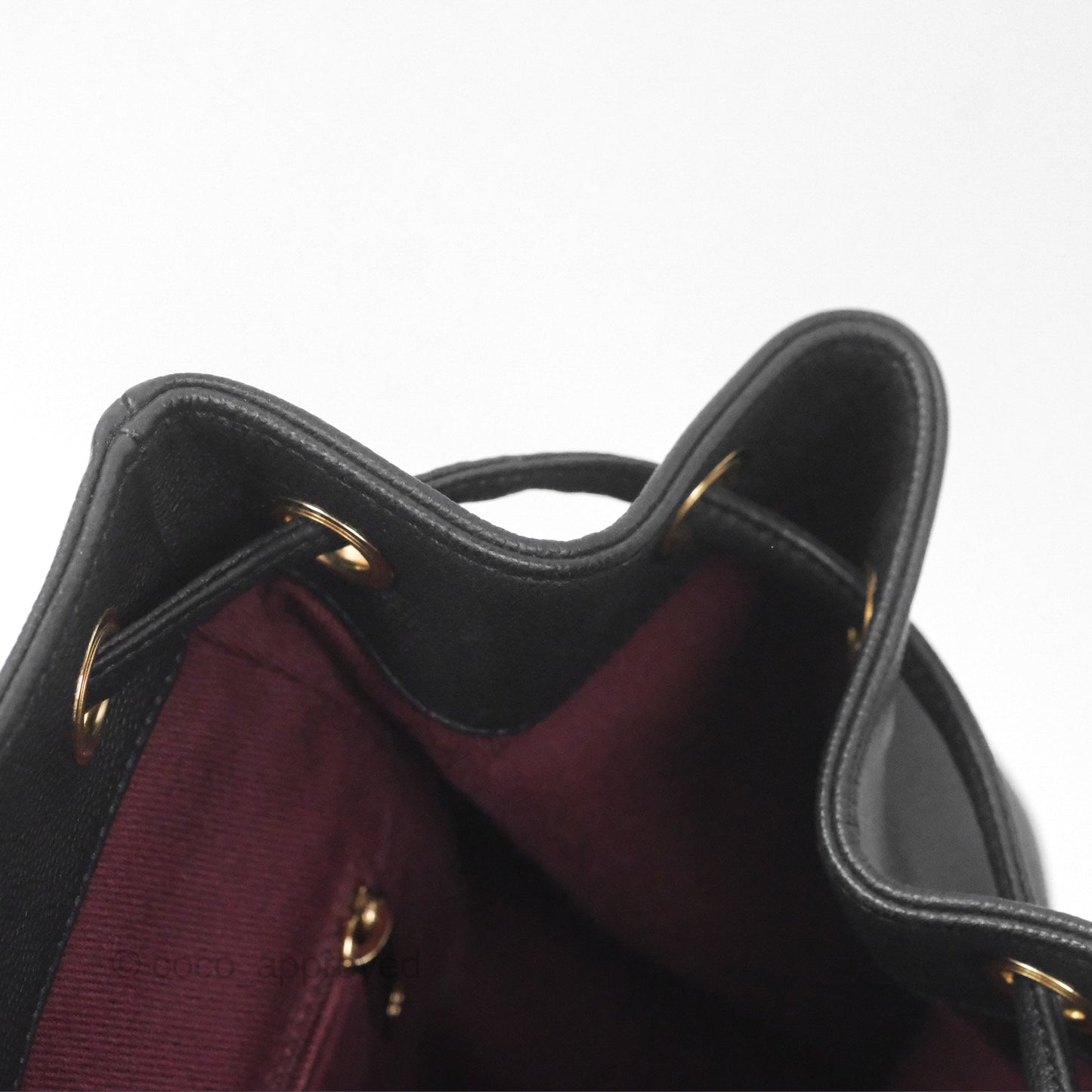 Chanel Quilted Business Affinity Backpack Black Caviar Gold Hardware