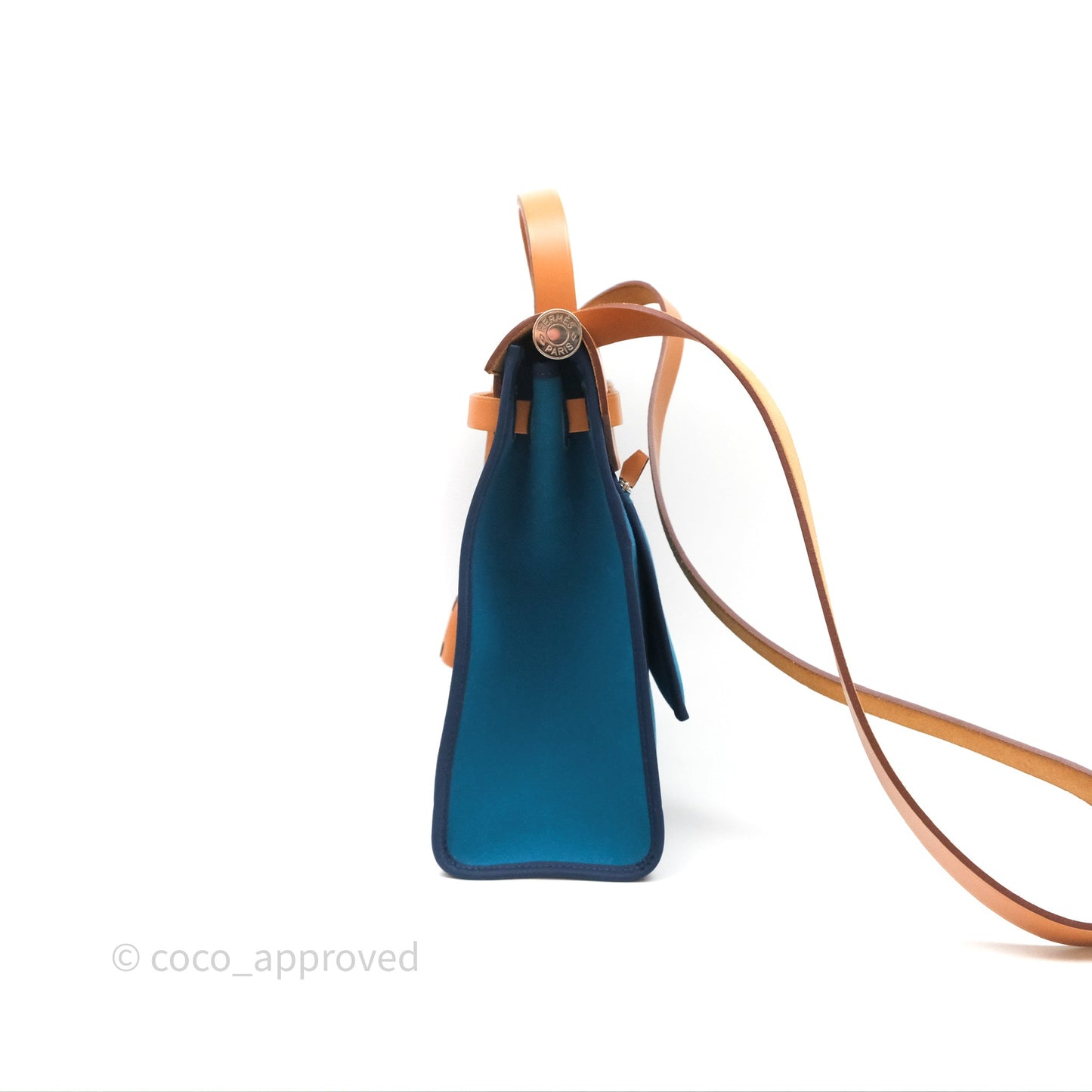 Hermès Herbag Zip 31 Vache Hunter Bleu Izmir 7W/ Bleu de Malte 7L Palladium Hardware