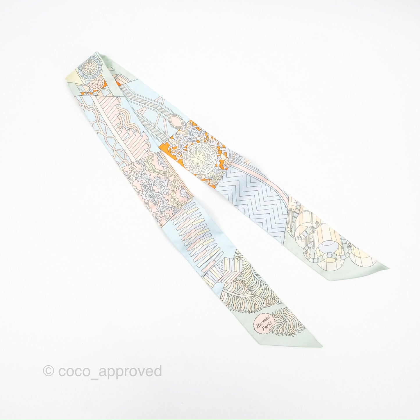 Hermes De l'Ombrelle aux Duels Silk Twilly