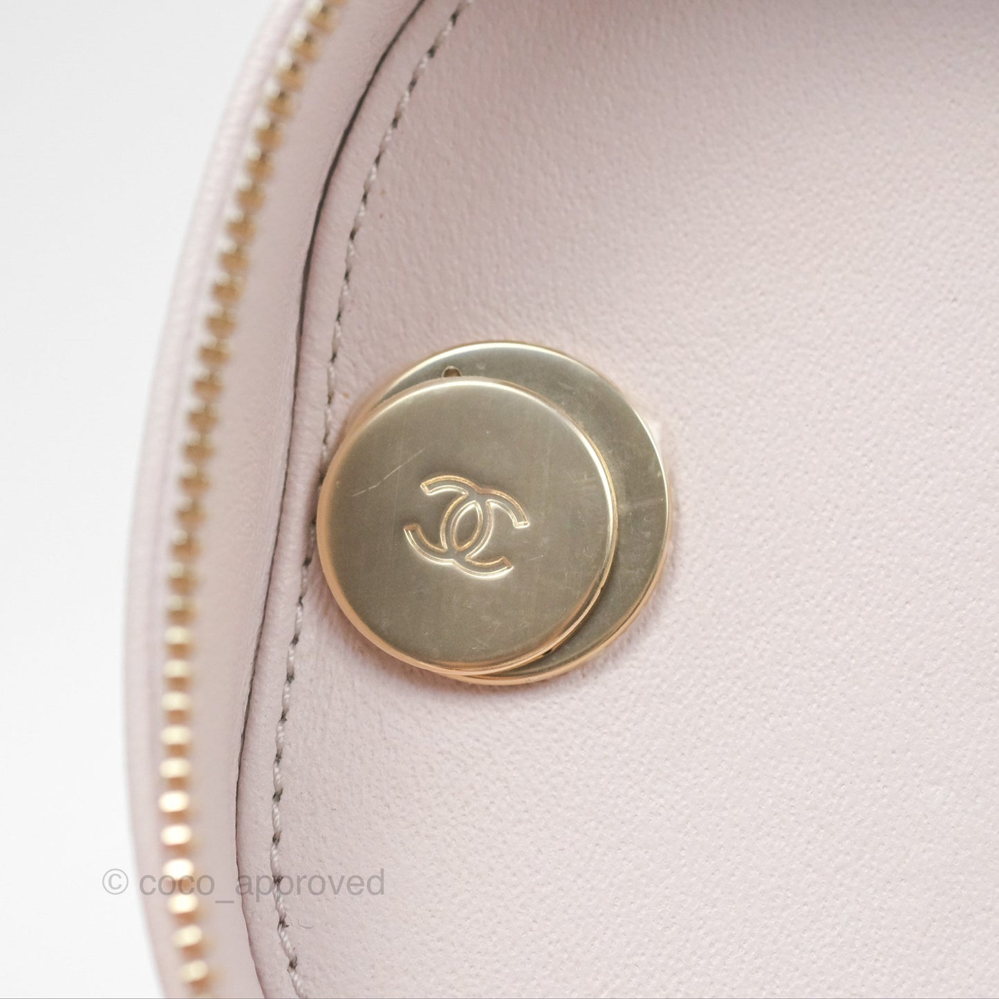 Chanel Small Quilted Top Handle Vanity Case Light Lilac Lambskin Gold Hardware