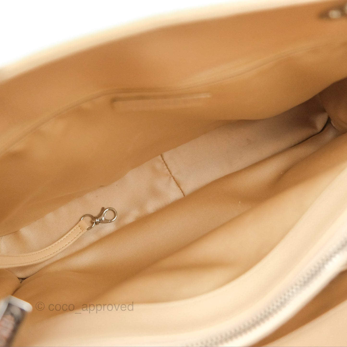 Chanel GST Beige Caviar Silver Hardware