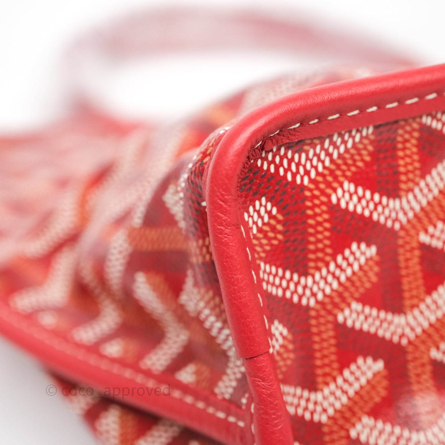 Goyard Anjou Mini Tote Bag Red Goyardine Canvas