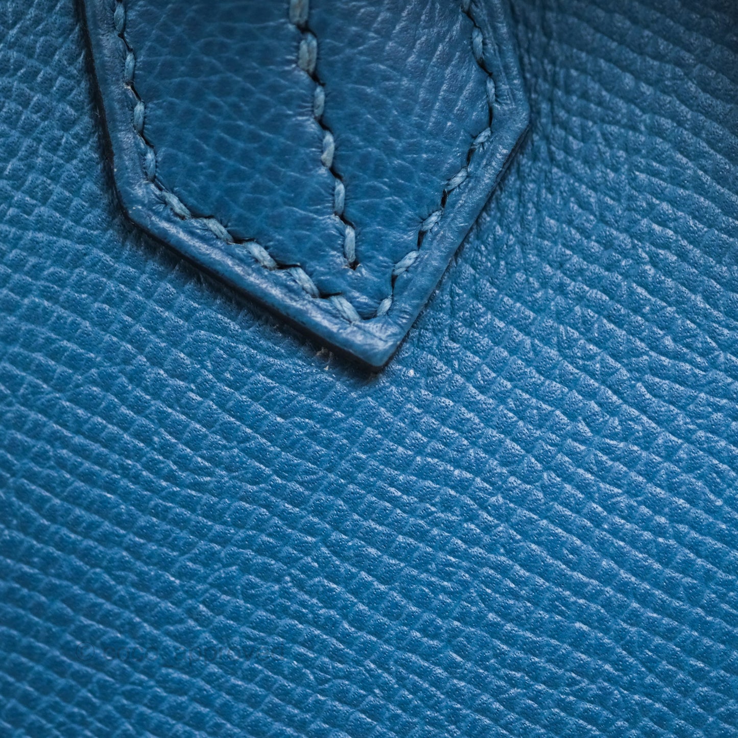 Hermès Birkin 30 Retourne Bleu Brighton 7E Epsom Gold Hardware