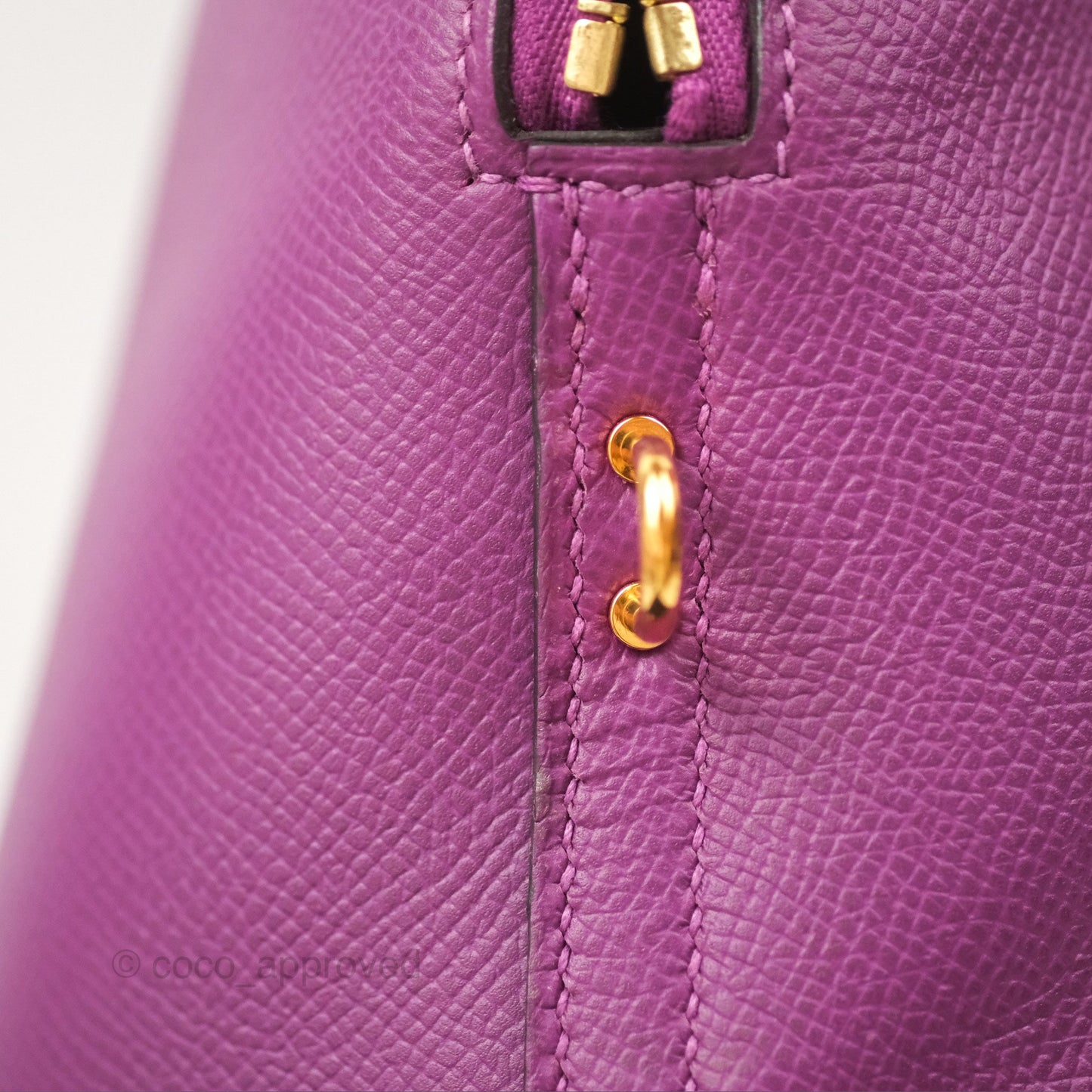 Hermès Bolide 1923 31 Purple Epsom Palladium Hardware