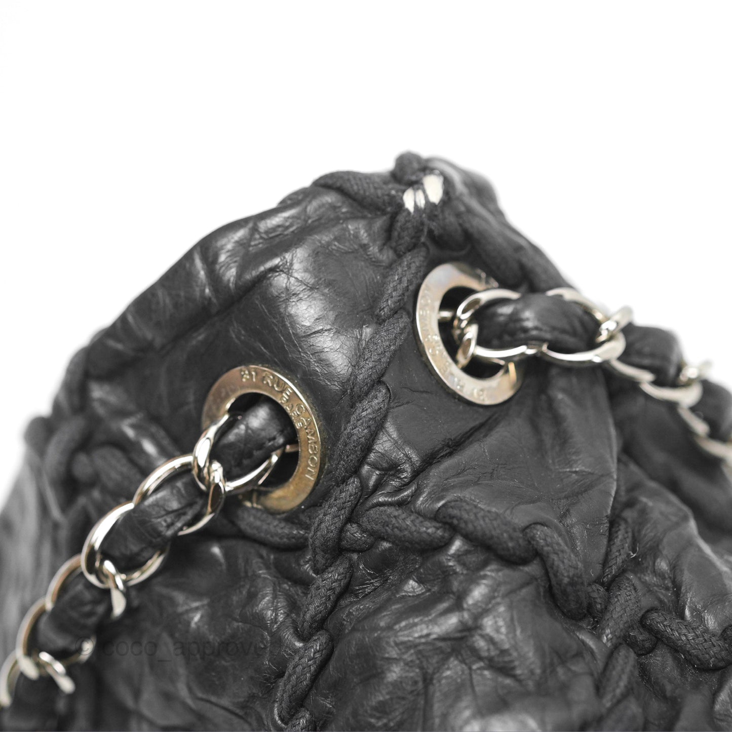 Chanel Large Flap Bag Dark Navy Silver Hardware