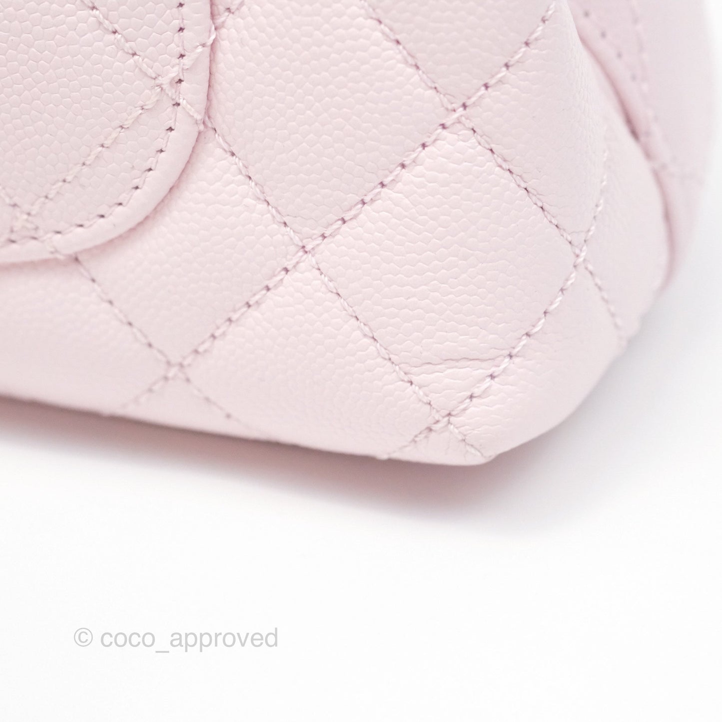 Chanel Mini Coco Handle Quilted Light Pink Caviar Gold Hardware