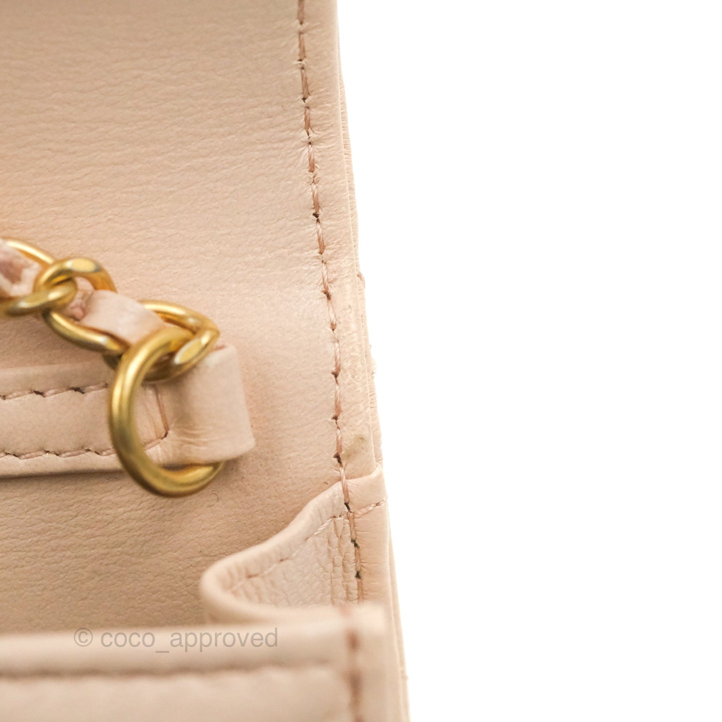 Chanel Mini Pearl Crush Clutch With Chain Belt Rose Clair Pink Lambskin Aged Gold Hardware