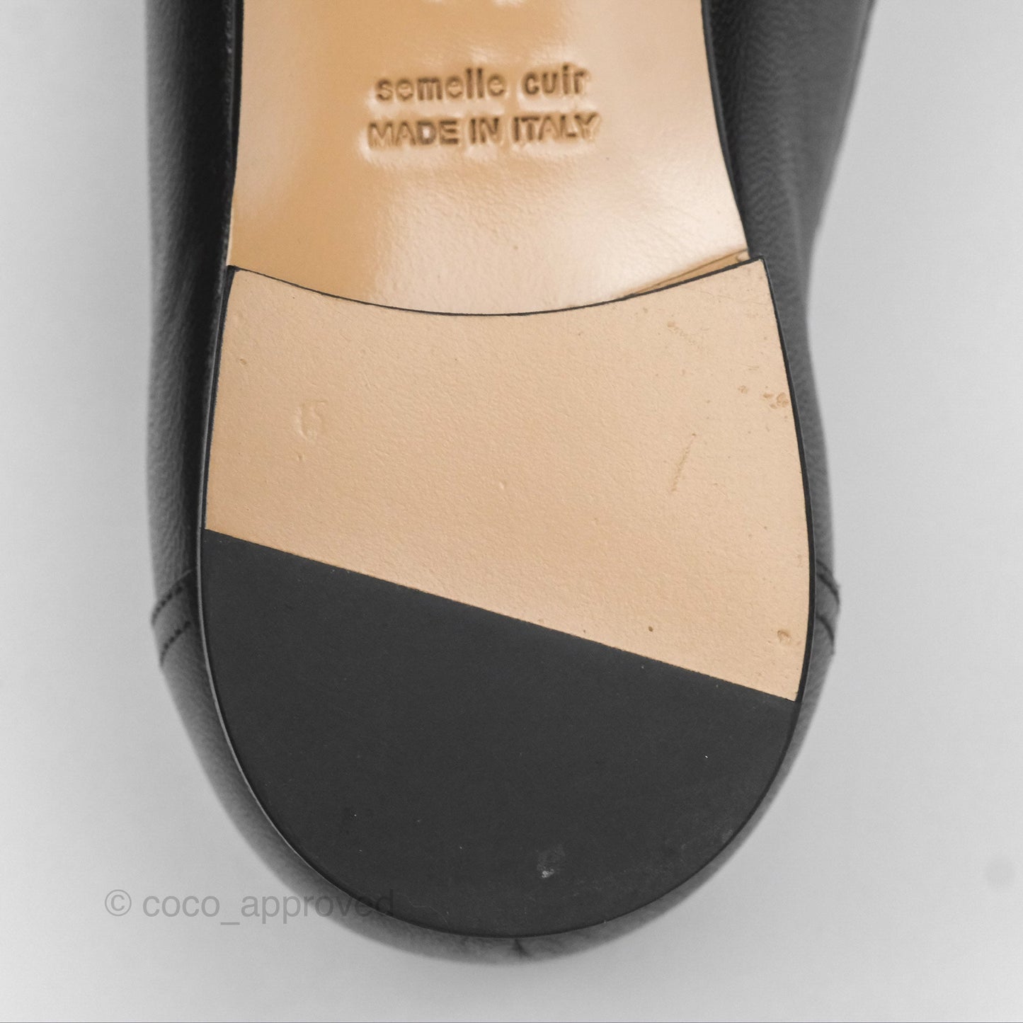 Hermès Paris Loafer Black Goatskin Palladium H Buckle Size 37.5