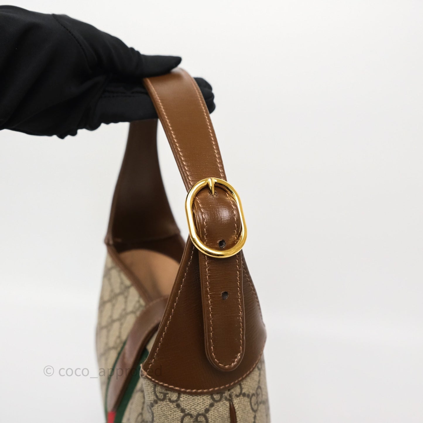 Gucci Jackie 1961 Small Shoulder Bag Beige/Ebony GG Supreme Canvas