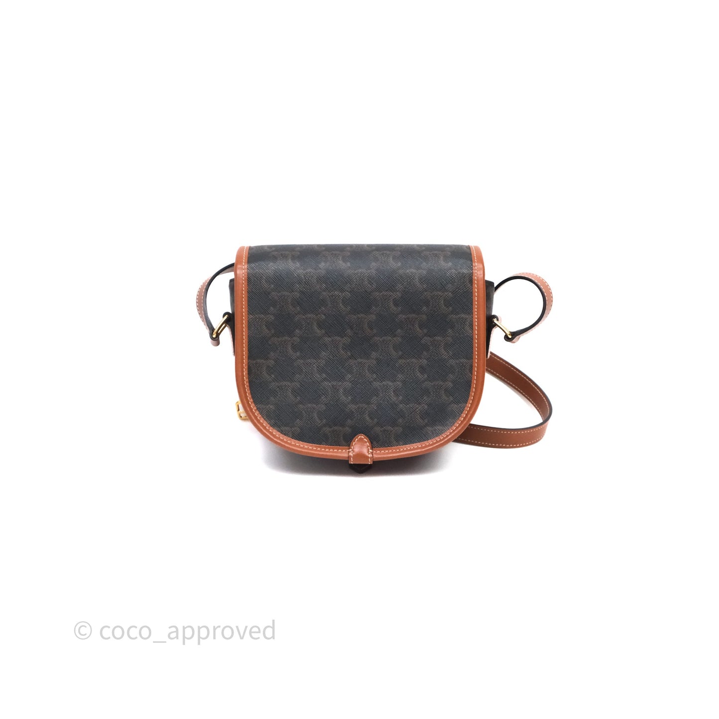 Celine Medium Folco Bag Triomphe Canvas Tan