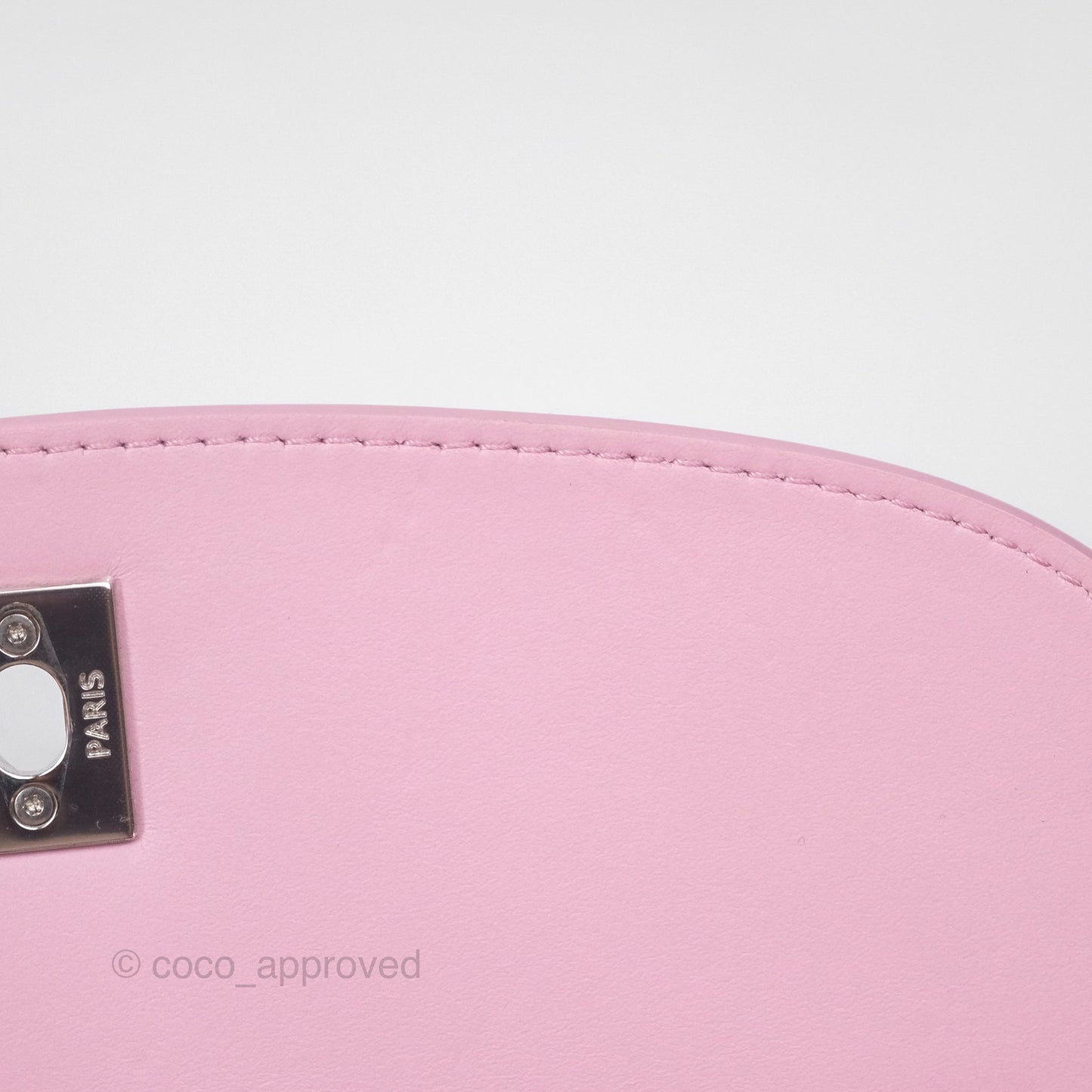 Chanel Stitched Ring My Bag Flap Crossbody Pink Calfskin Silver Hardware