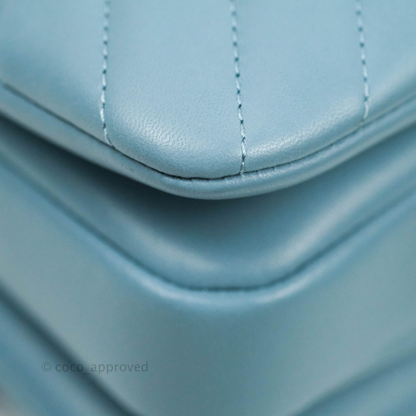 Chanel Trendy CC Chevron Small Blue Lambskin Gold Hardware
