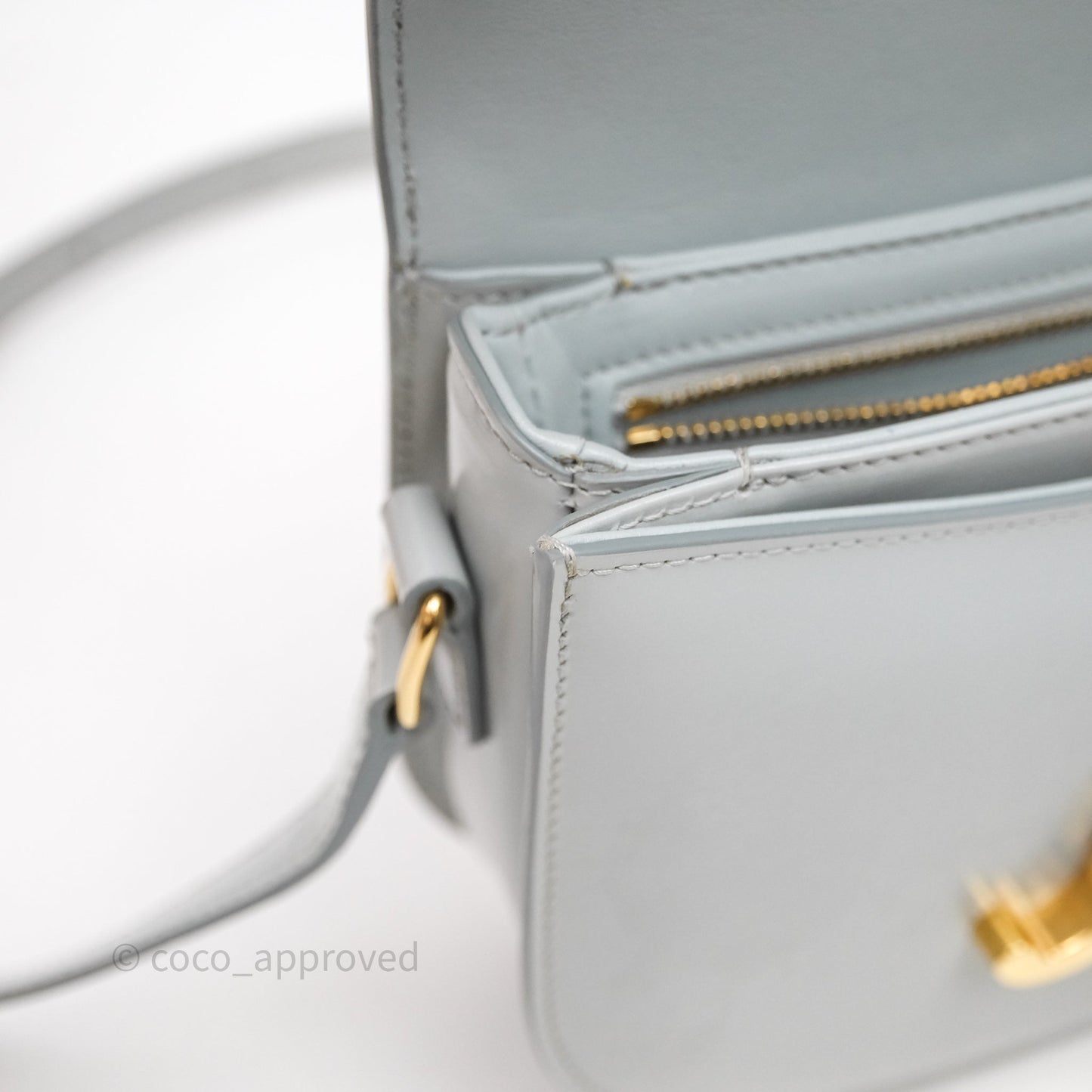 Celine Teen Besace Light Blue Shiny Calfskin
