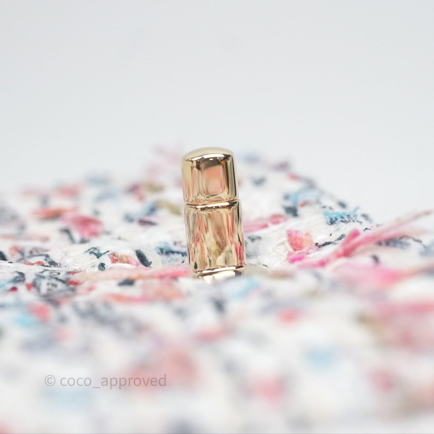 Chanel Tweed Quilted Mini Rectangular Flap Pink Tweed Gold Hardware 22K