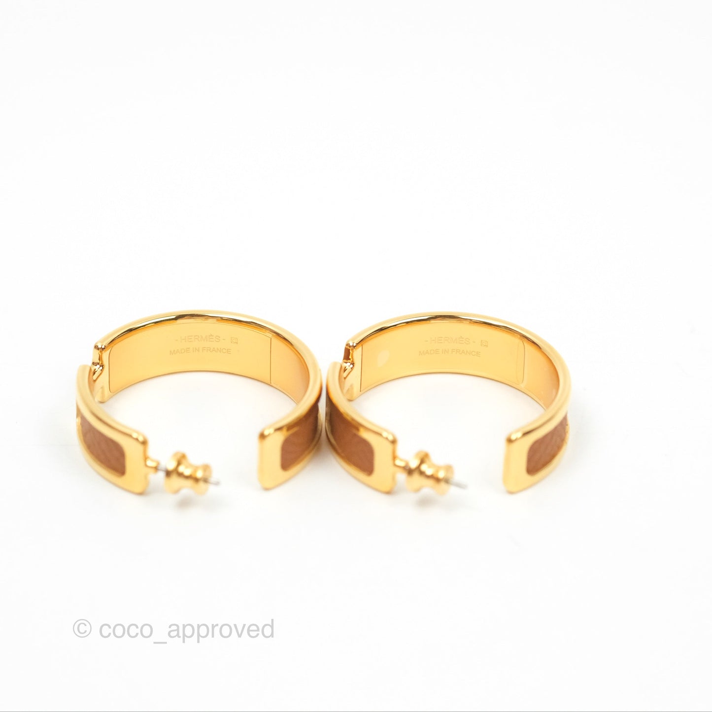 Hermès Olympe Earrings Gold Gold Hardware