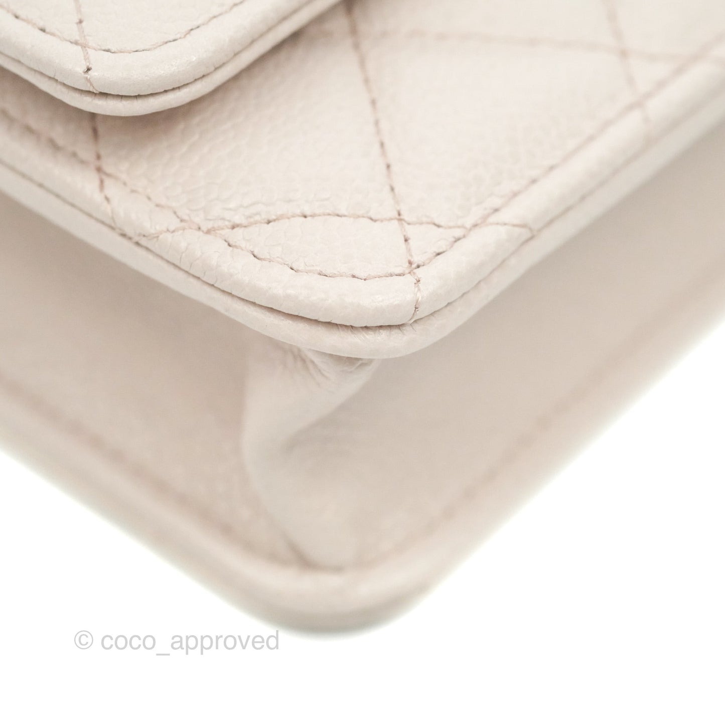 Chanel Quilted WOC Lilac Caviar CC Coco Chain Gold Hardware