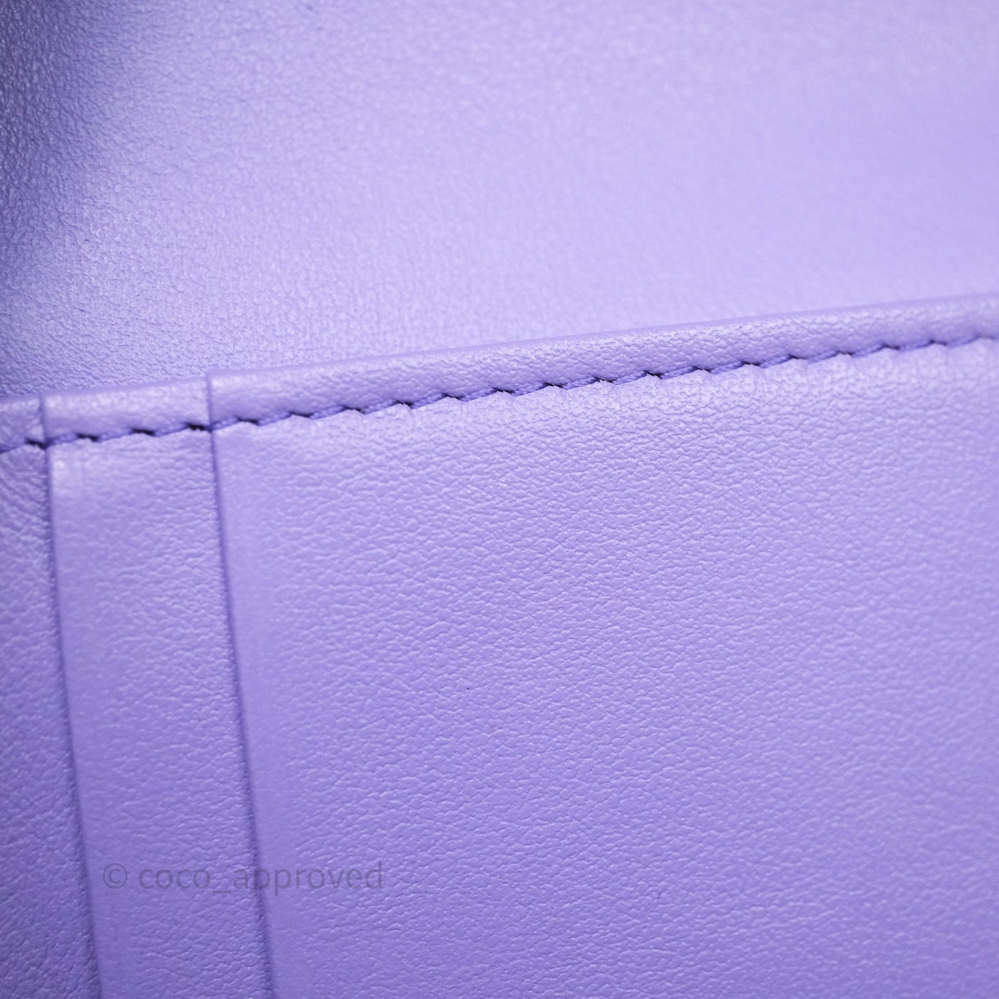 Chanel Classic Flap Wallet Purple Caviar Gold Hardware⁣ 20S