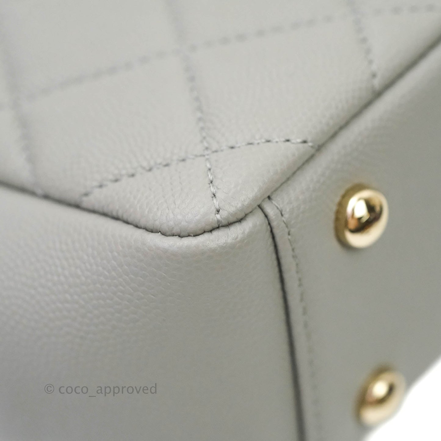 Chanel Quilted Small Business Affinity Flap Grey Caviar Gold Hardware