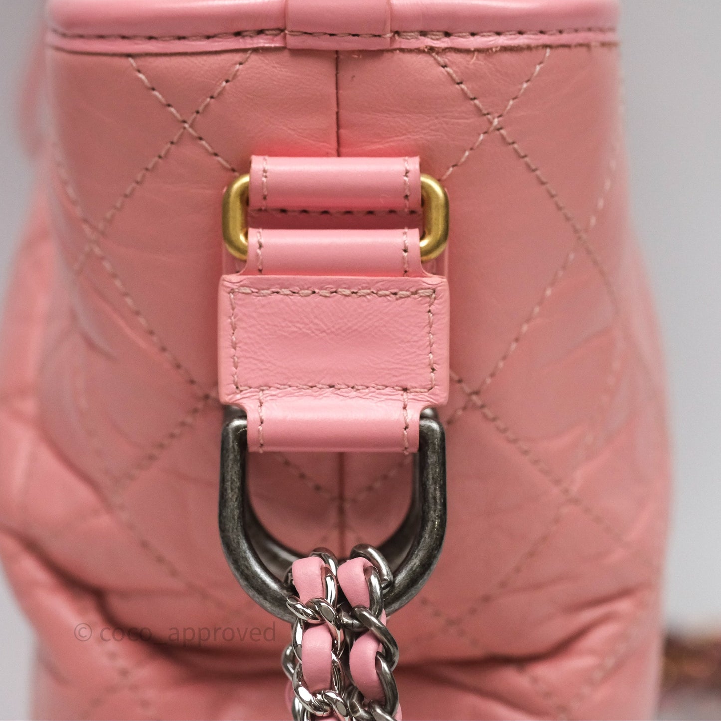 Chanel Large Gabrielle Hobo Pink Aged Calfskin Mixed Hardware 19S
