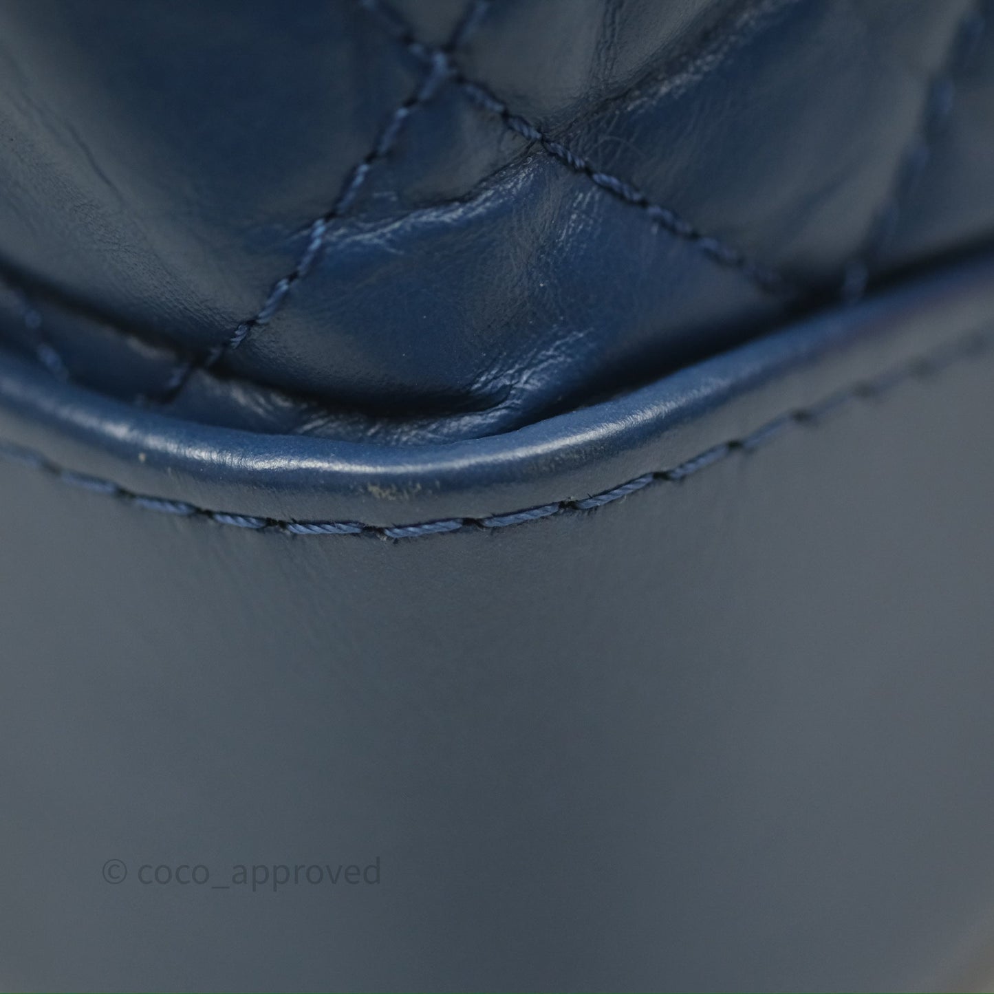 Chanel Small Gabrielle Backpack Blue Aged Calfskin