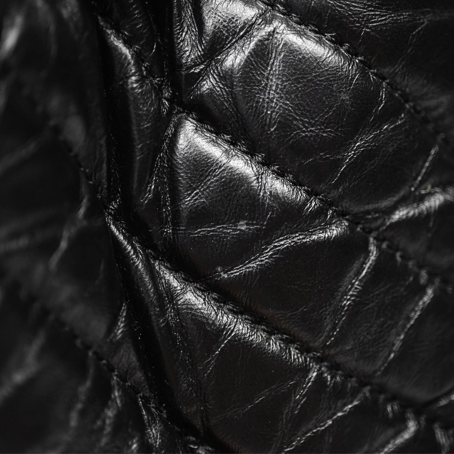 Chanel Small Chevron Gabrielle Backpack Black Aged Calfskin