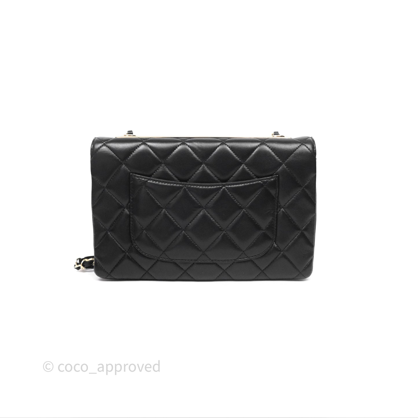 Chanel Medium Trendy CC Flap Bag Lambskin Black Aged Hardware