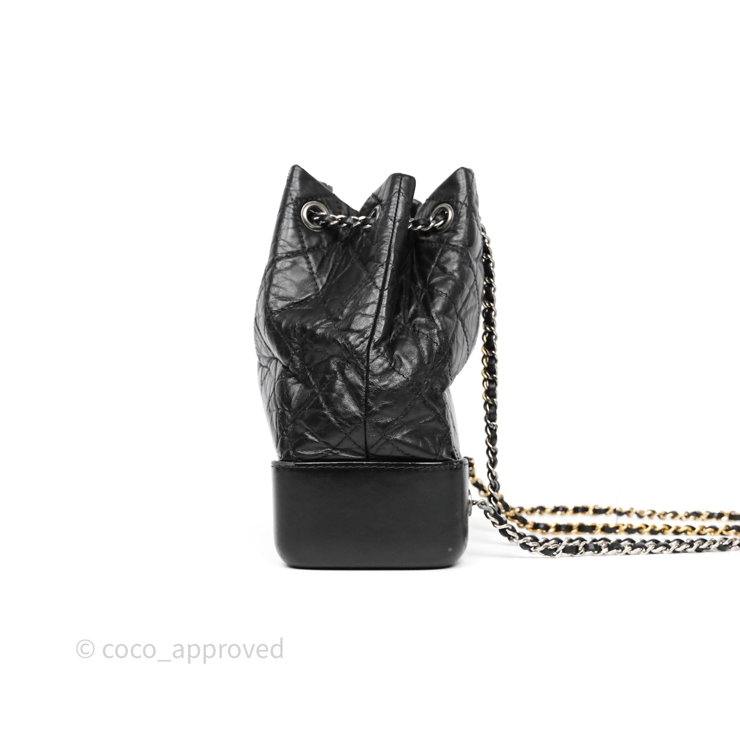 Chanel Small Gabrielle Backpack Black Aged Calfskin