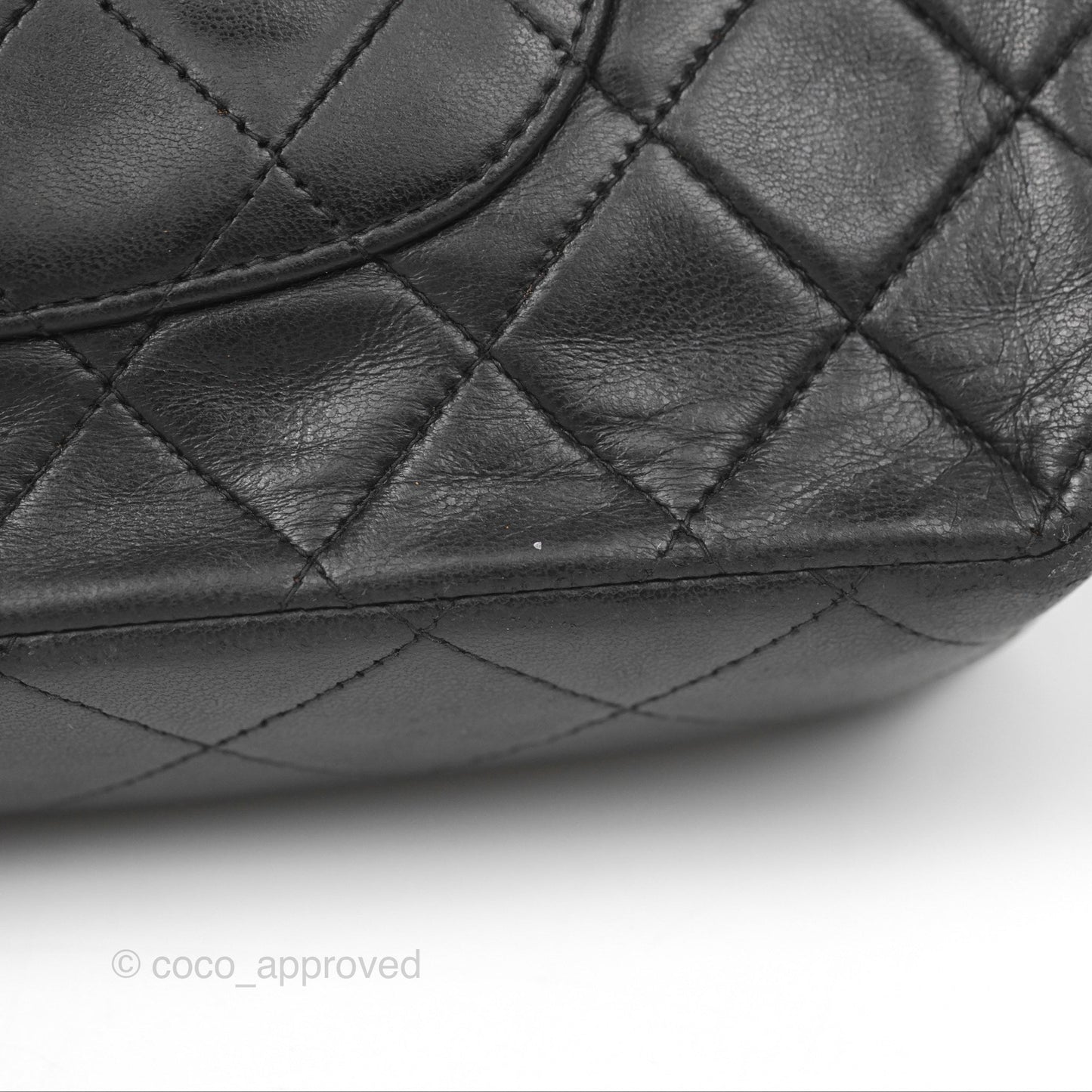 Chanel Classic Vintage Medium Flap Black Lambskin 24K Gold Hardware