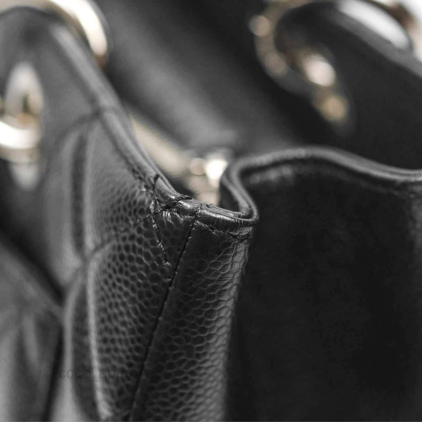 Chanel GST Black Caviar Silver Hardware