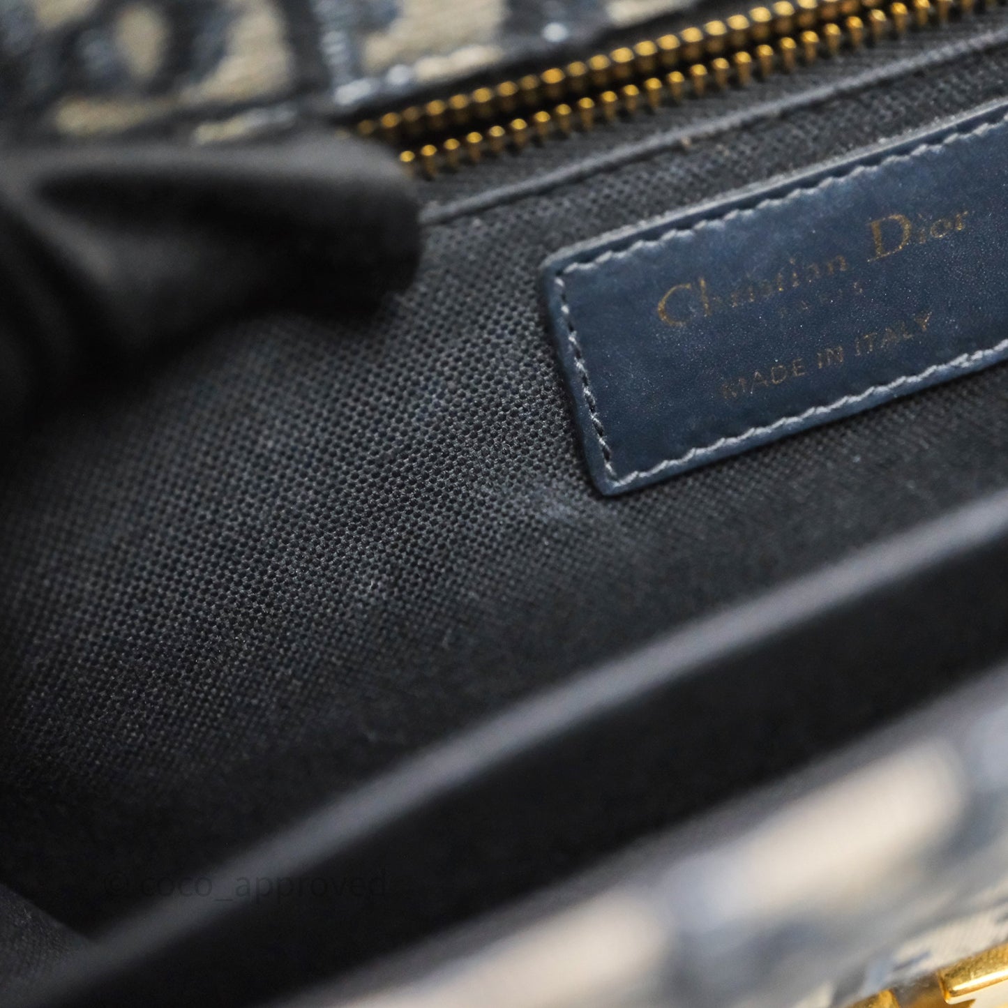 Christian Dior Small 30 Montaigne Bag Blue Dior Oblique Jacquard