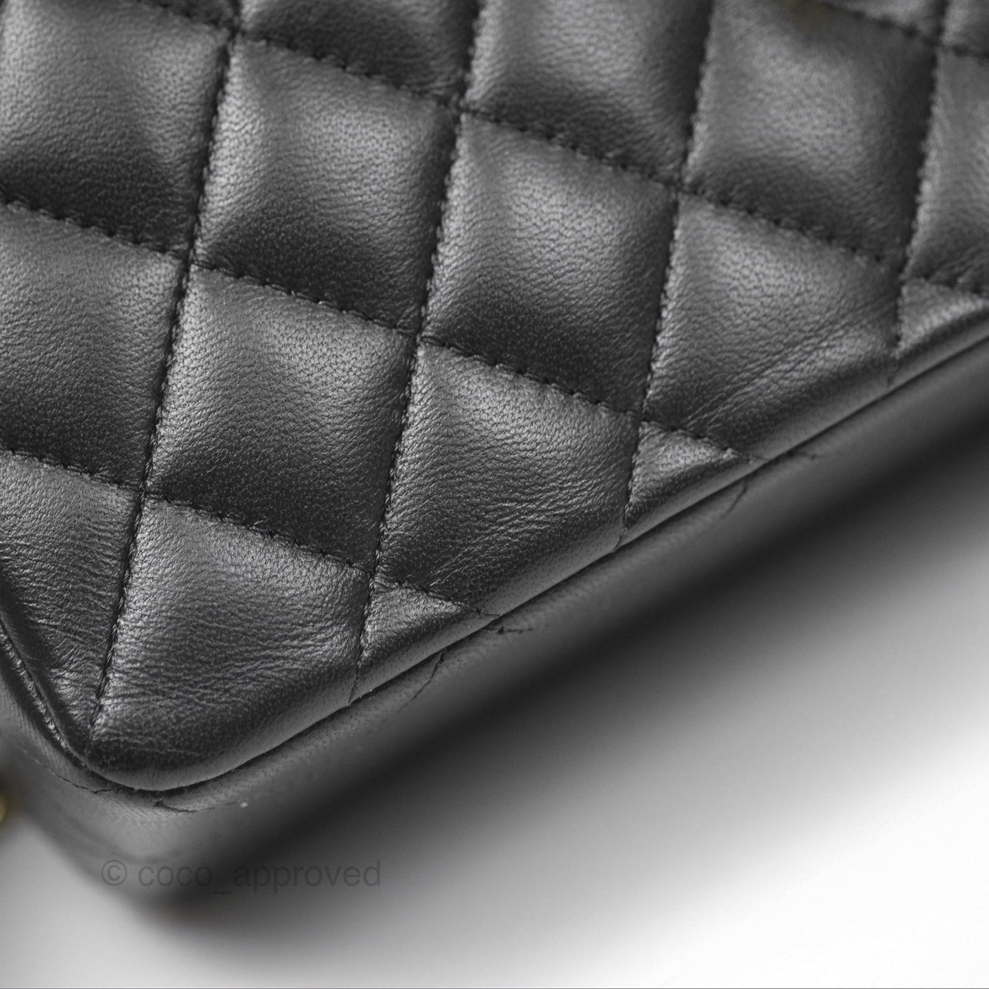 Chanel Small Classic Flap Quilted Black Lambskin Gold Hardware