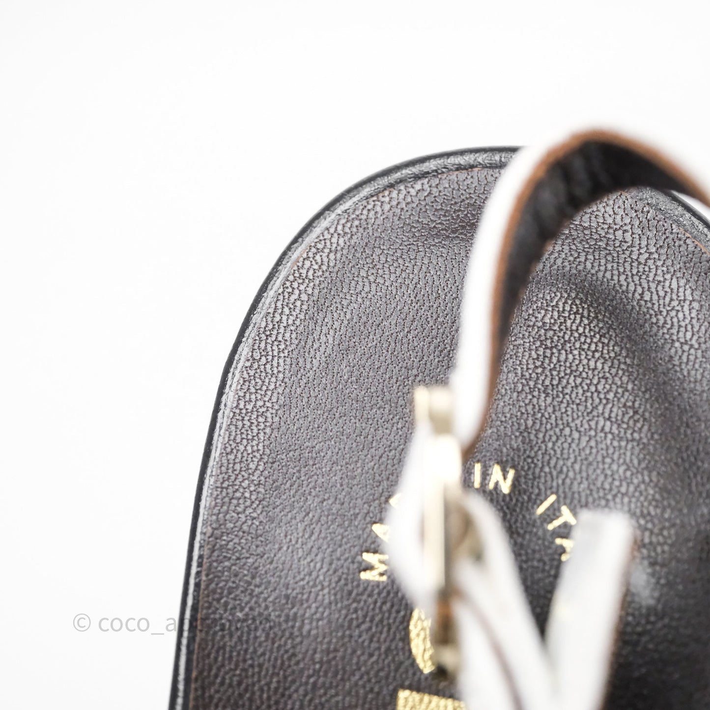 Chanel CC Logo Slingbacks Calfskin White/ Black 24P Size 36.5