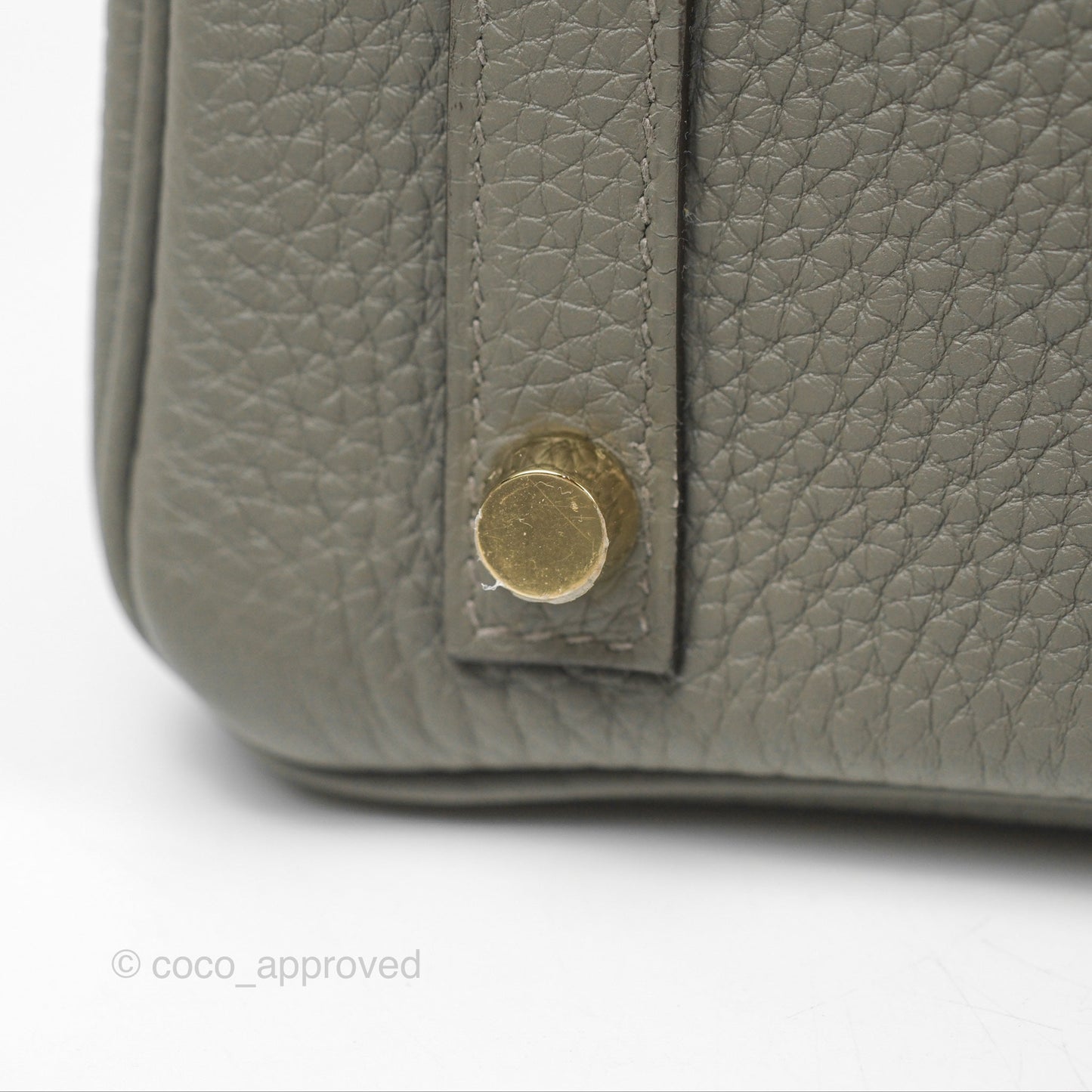 Hermes Birkin 25 Retourne Gris Meyer 0L Togo Gold Hardware