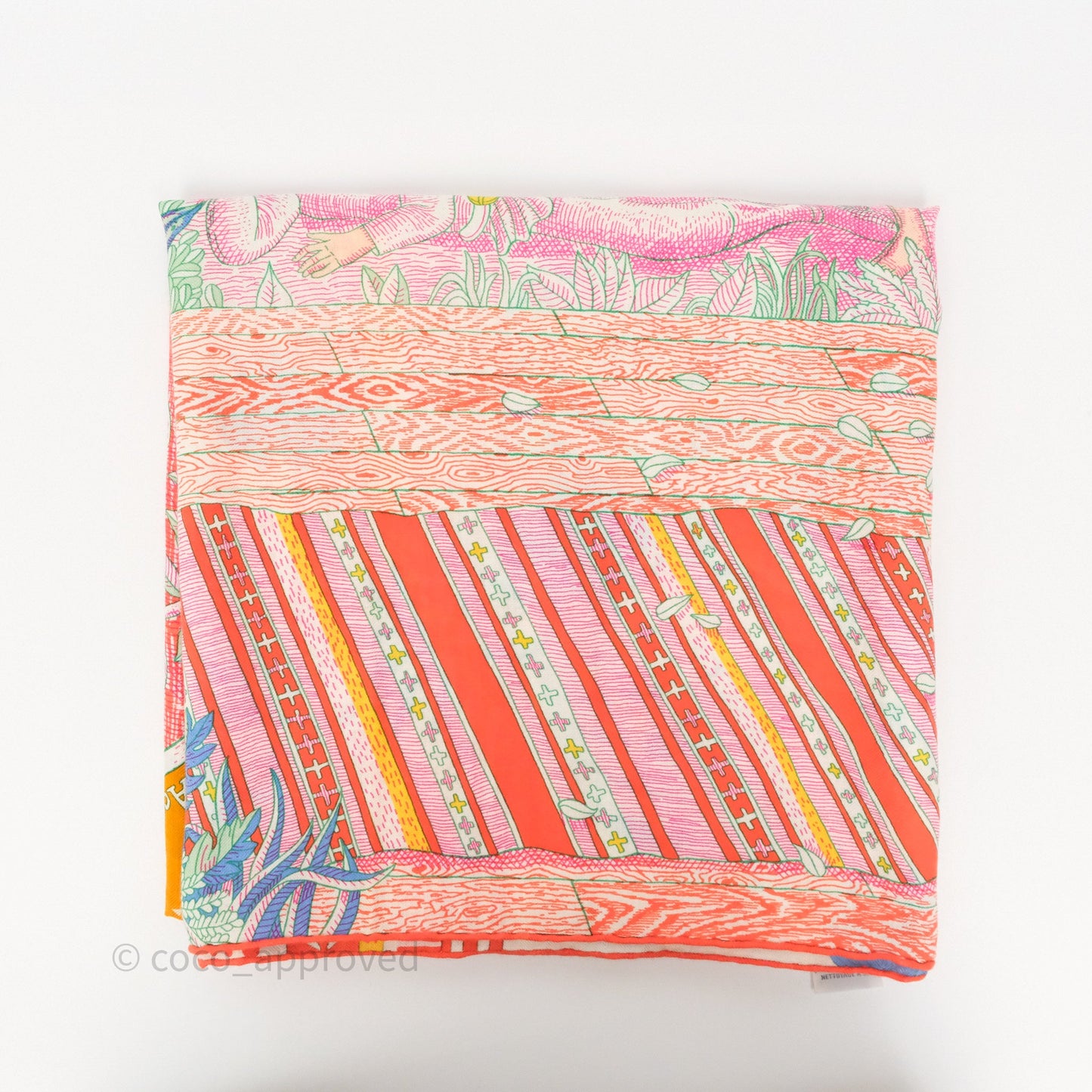 Hermès Acte III Scene I La Clairiere Scarf Shawl 140 Cashmere Silk