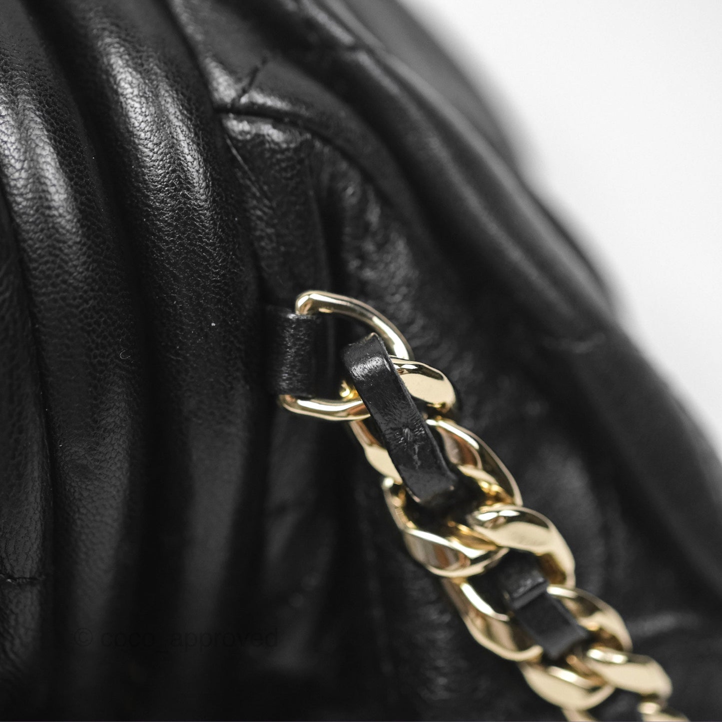 Chanel Quilted Clutch with Chain Black Lambskin Gold Hardware