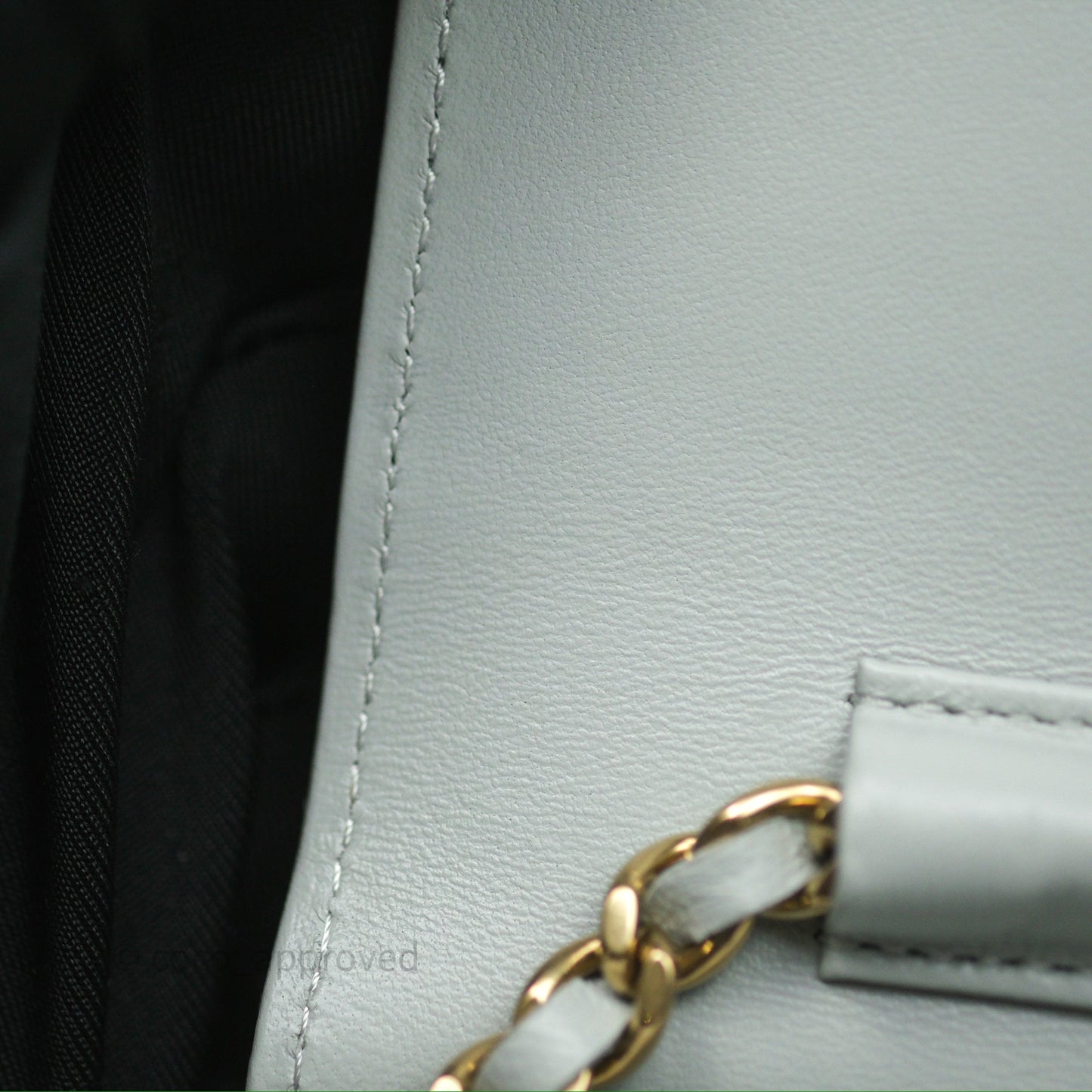 Chanel Classic Quilted Wallet on Chain WOC Grey Lambskin Gold Hardware