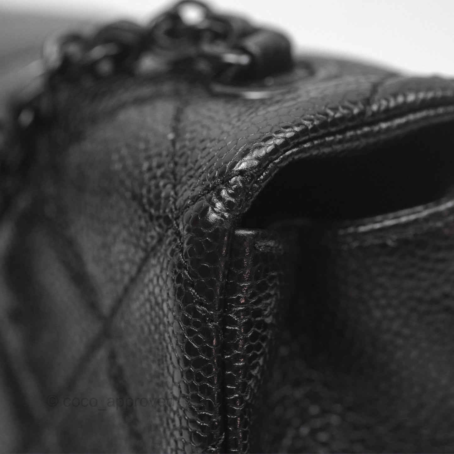 Chanel Quilted Mini Square Flap Bag So Black Caviar Incognito