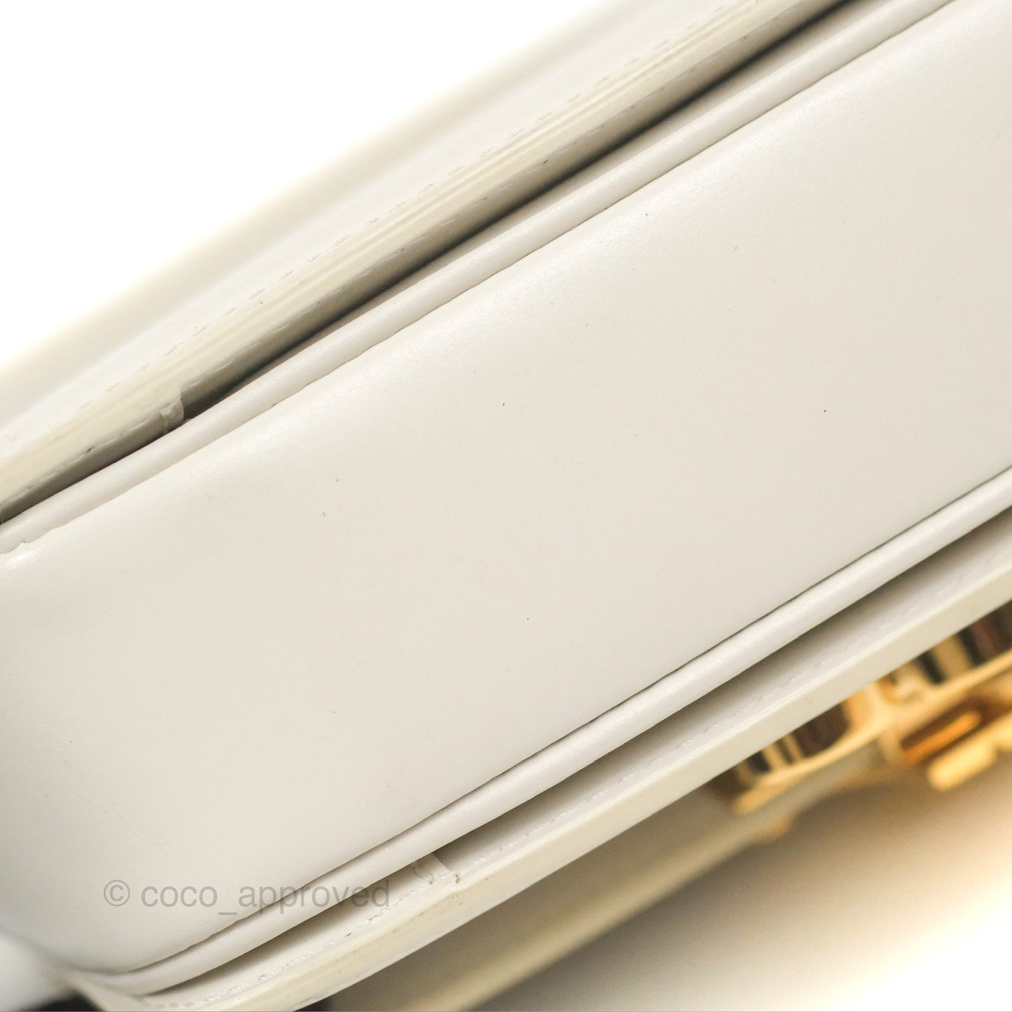Celine Teen Triomphe Bag Shiny Calfskin White