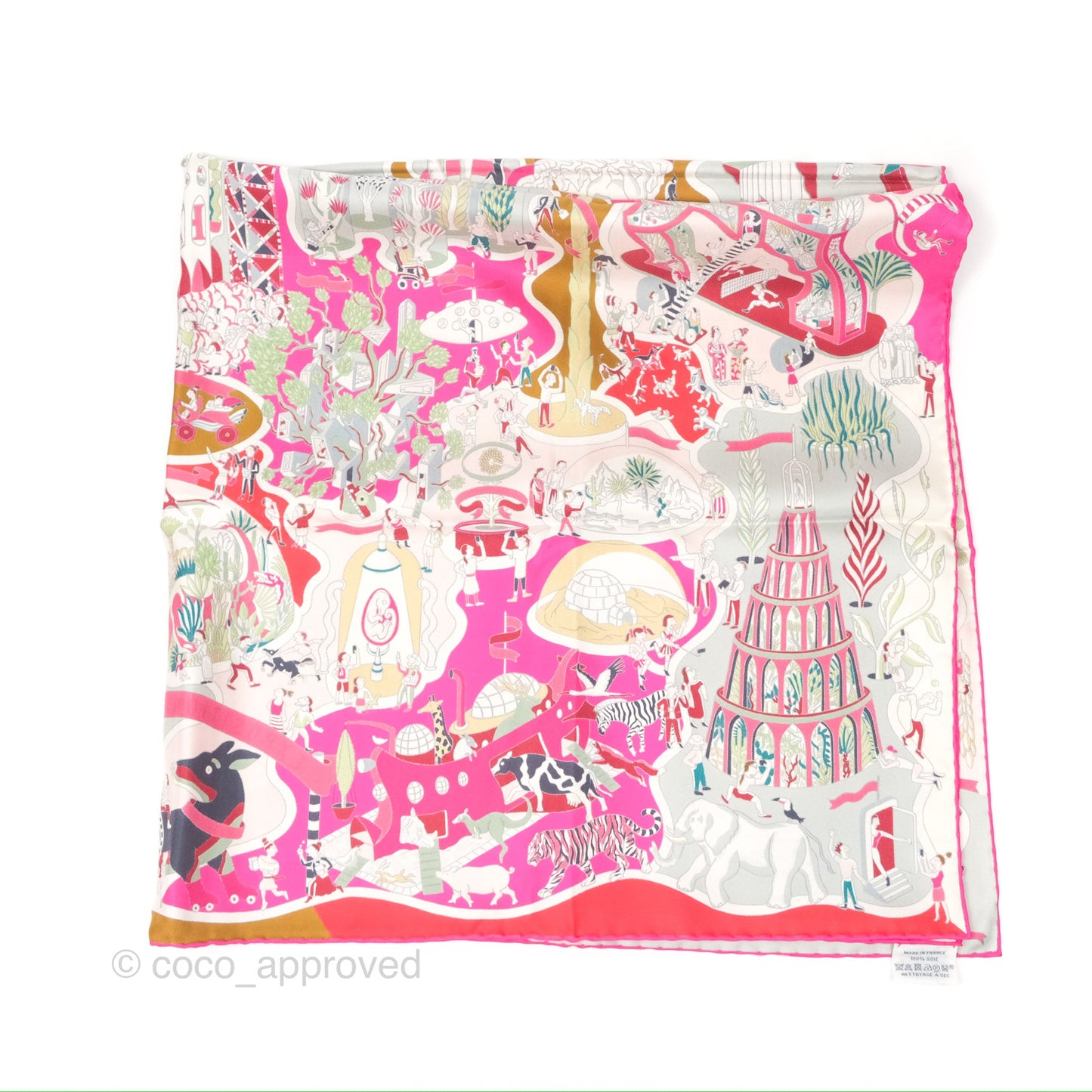 Hermes Exposition Universell Silk Scarf 90