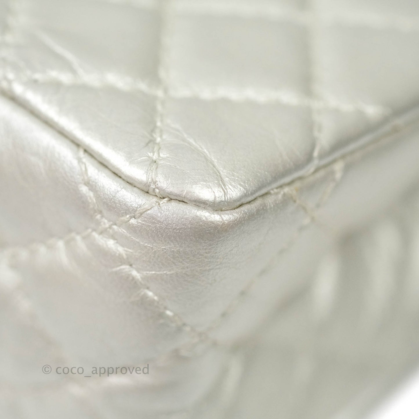 Chanel Reissue Quilted Aged Calfskin Metallic Silver Matte Silver Hardware 225