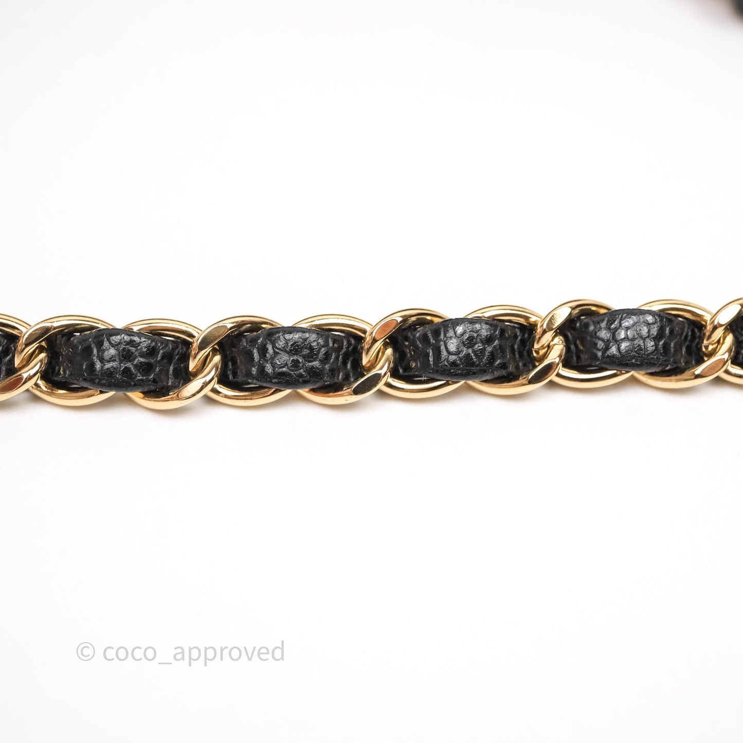 Chanel Small Classic Flap Quilted Black Caviar Gold Hardware