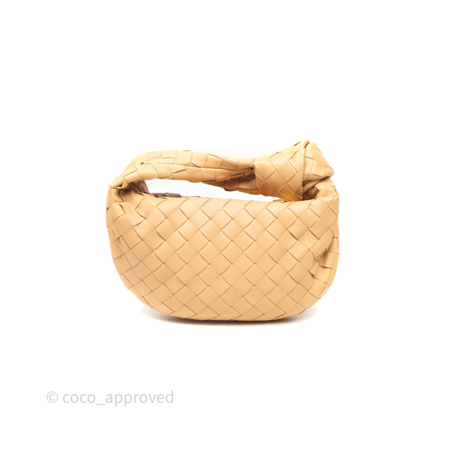 Bottega Veneta Mini Jodie Bag Intrecciato Almond Lambskin