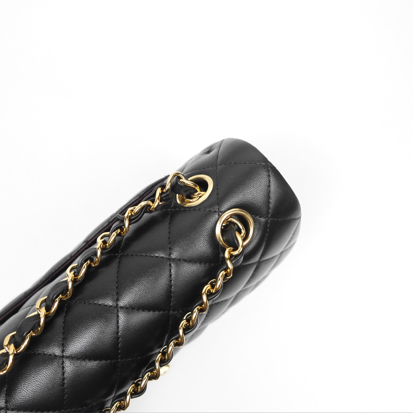 Chanel Small Classic Flap Quilted Black Lambskin Gold Hardware
